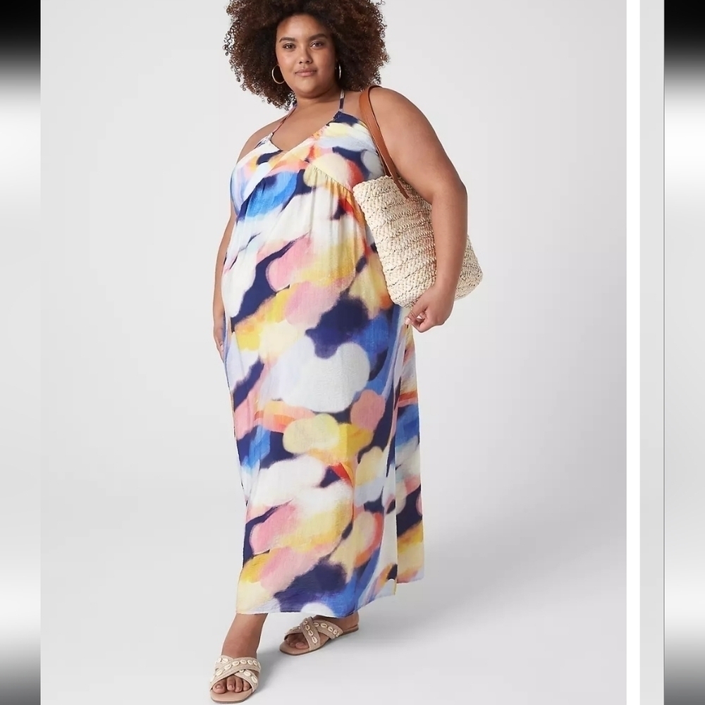 Lane Bryant V-Neck Halter Maxi Dress 18/20